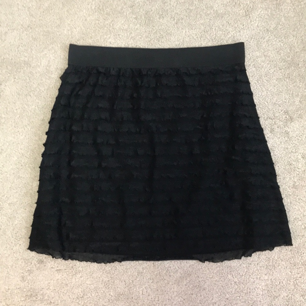Black ruffly Skirt